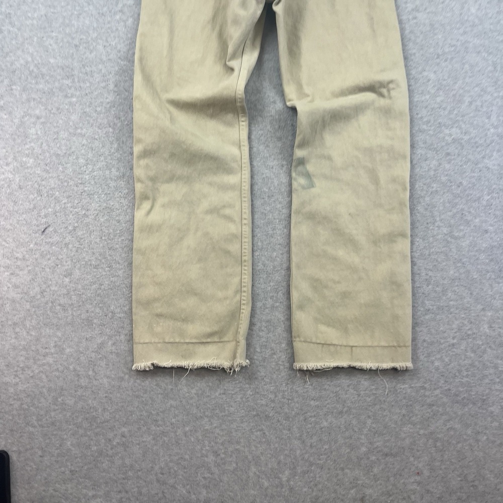 Levis 501 Jeans Mens 32x30 Vintage Made USA Tan khaki Button Fly Straight 1999 - Picture 2 of 16
